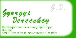 gyorgyi derecskey business card